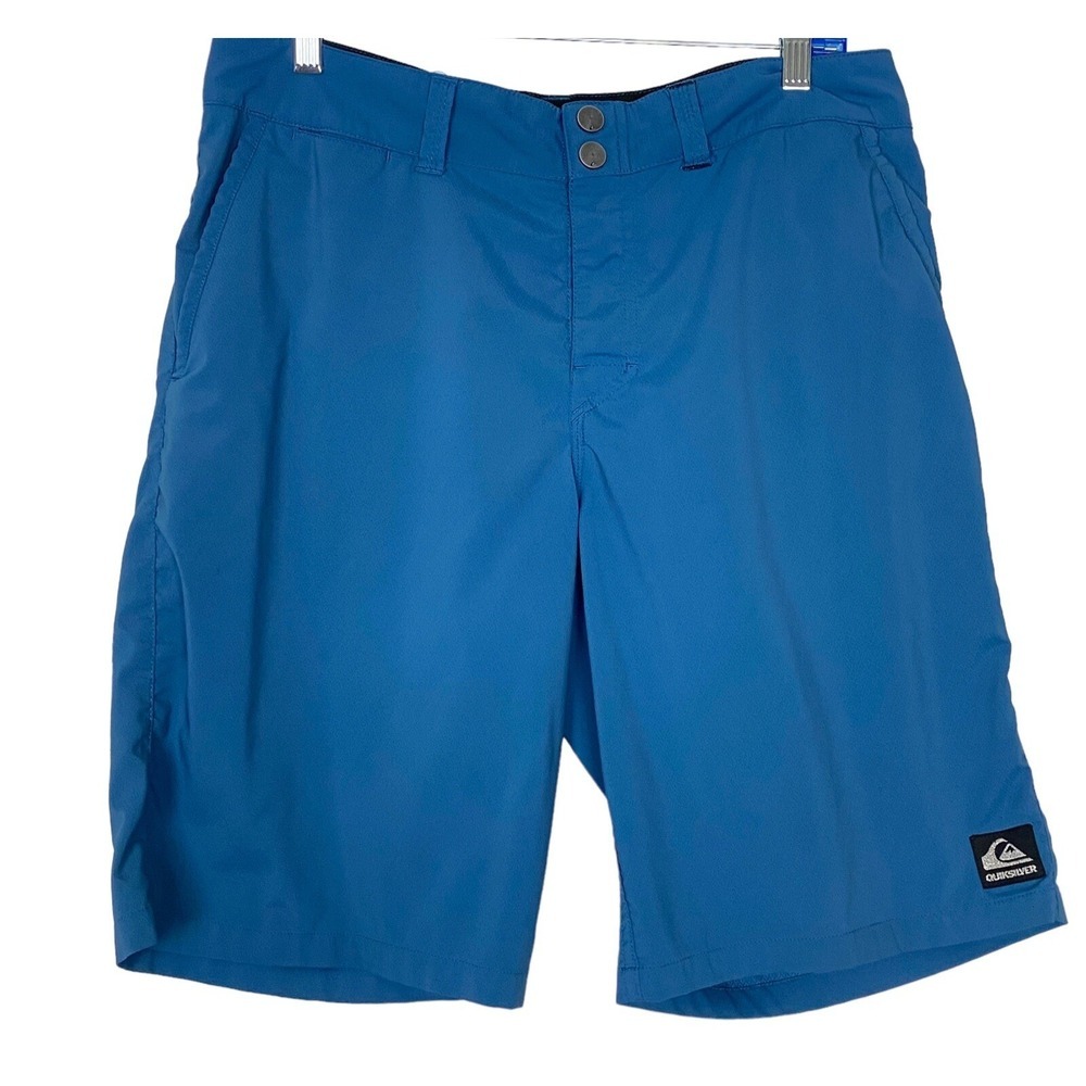 QUIKSILVER Men Swim Board Shorts Sz 32 Blue Summer Blue Ocean Vacation 74-12